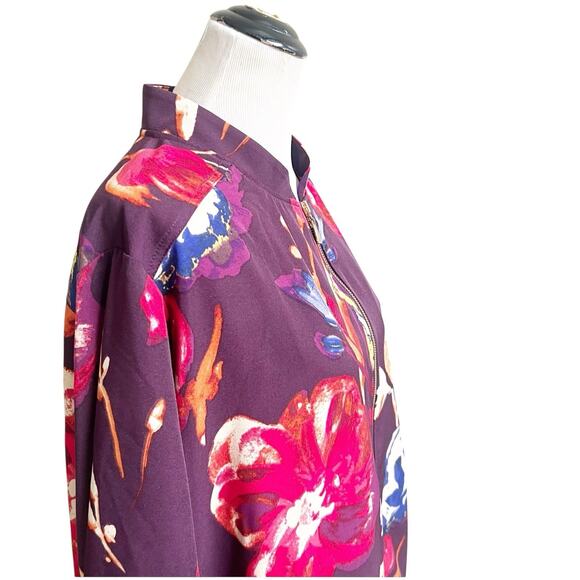 Susan Graver Watercolor Artist Style Zip Up Jacket NWOT Size 3X - Picture 6 of 12